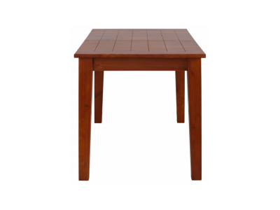 Mesa de madeira maciça marrom extensível para jantar 150/195 x 80 x 76,6 cm | América